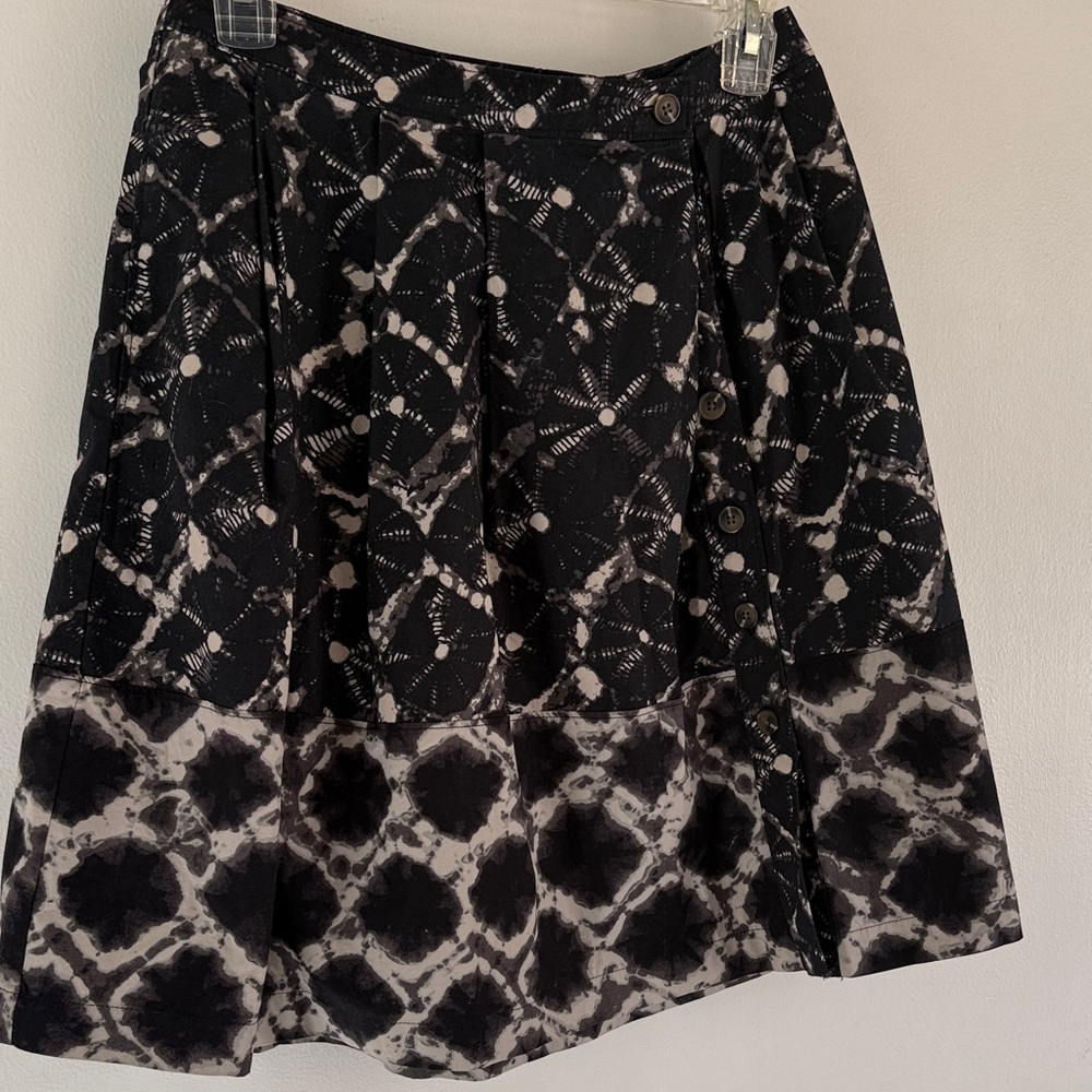 Thakoon Black and Cream A-Line Skirt Sz 2 EUC